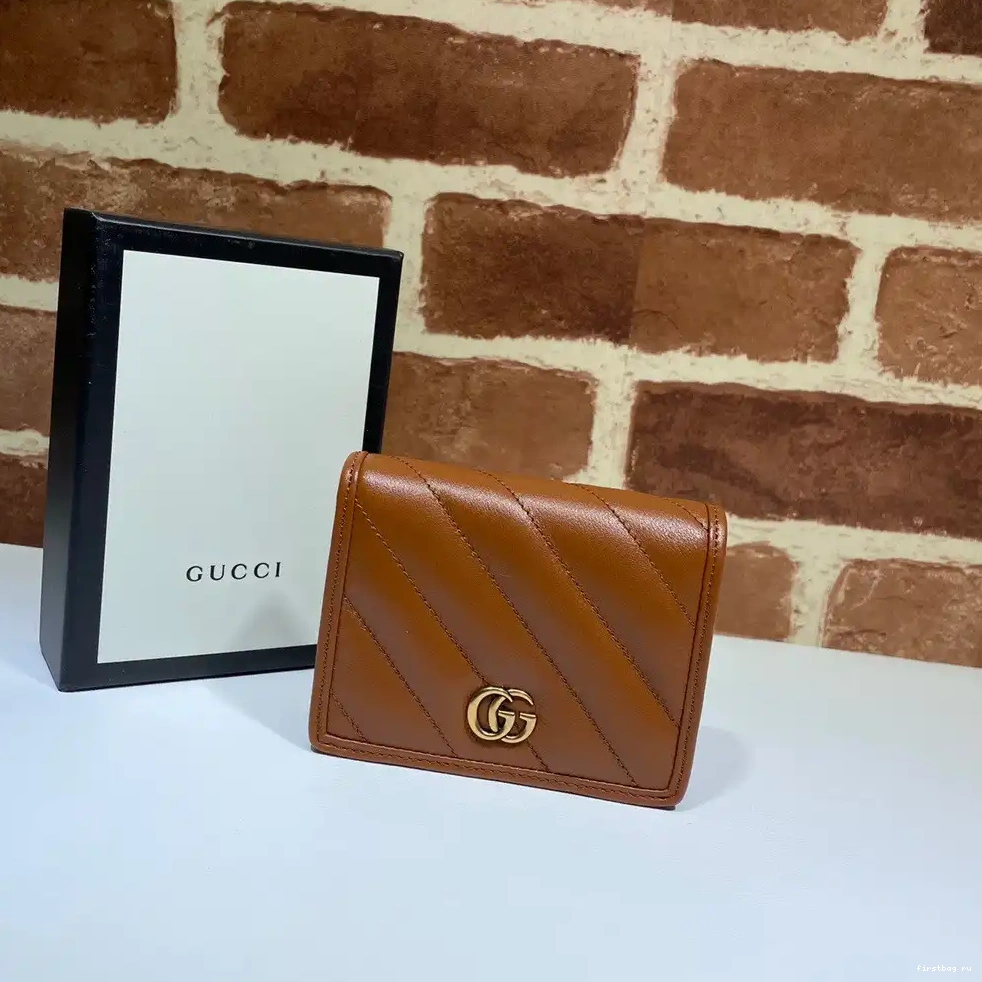 First bag ru Marmont card wallet GUCCI GG case 0610